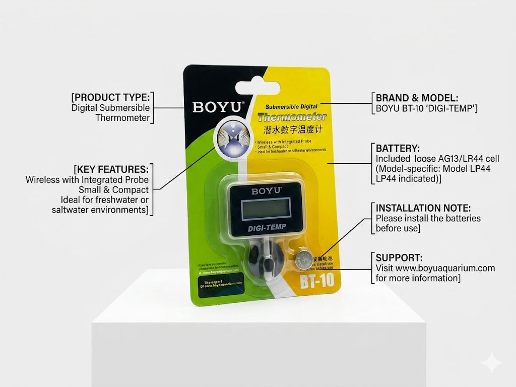 Accurate Temperature Stability and Healthier Fish Care using Boyu Submersible Digital Thermometer
