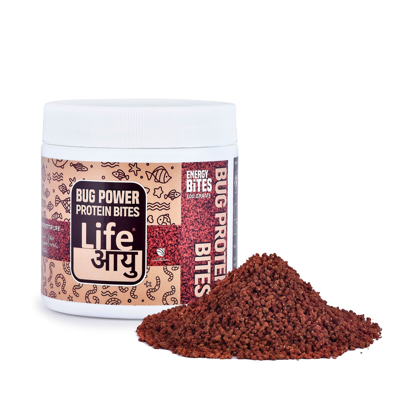 Life Aayu Bug Protein Bites – Supercharged Nutrition for Carnivorous Fish! 100gms
