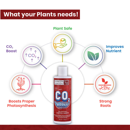 Sunken Garden Liquid CO2 Boost for Aquarium Plants | Organic Carbon Supplement | Faster Plant Growth, Algae Control | CO₂ Alternative | Shrimp Safe | For Planted & Aquascape Tanks