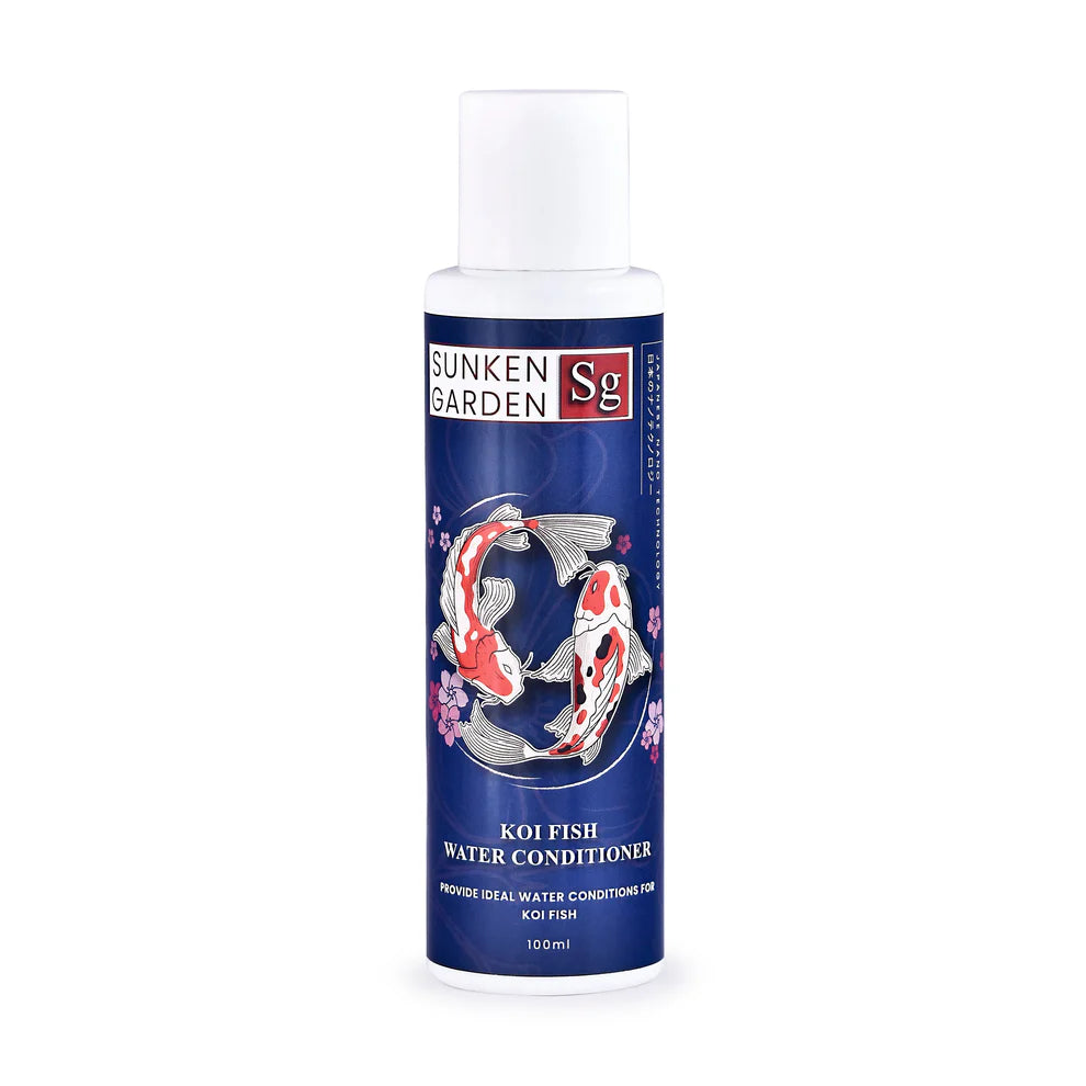Sunken Garden Koi Fish Water Conditioner – pH Balance • Chlorine Removal • Bacteria Boost • Digestive Support | For Indian Koi & Pond Water (Starter Kit)