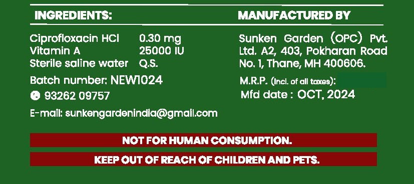 Turtle & Tortoise Eye Drop – Veterinary-Grade Reptile Eye Care for Infections, Irritation & Long-Term Protection (15ml)