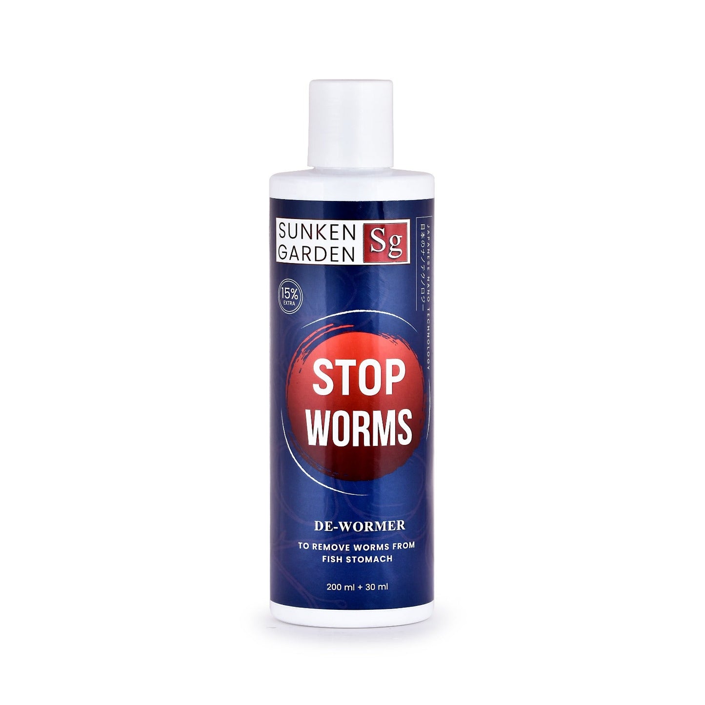 Sunken Garden Stop Worms | Liquid De-Wormer for Freshwater Aquariums | Safe for Fish, Shrimp & Snails