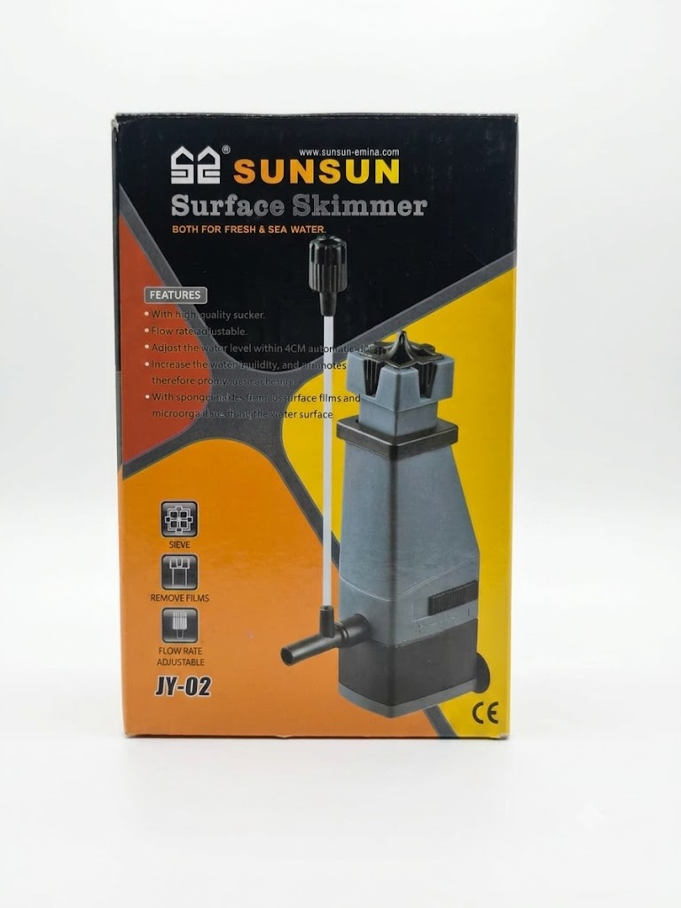 Remove Surface Oil Film for Crystal-Clear Aquarium Water using SUNSUN JY-02 Skimmer Filter