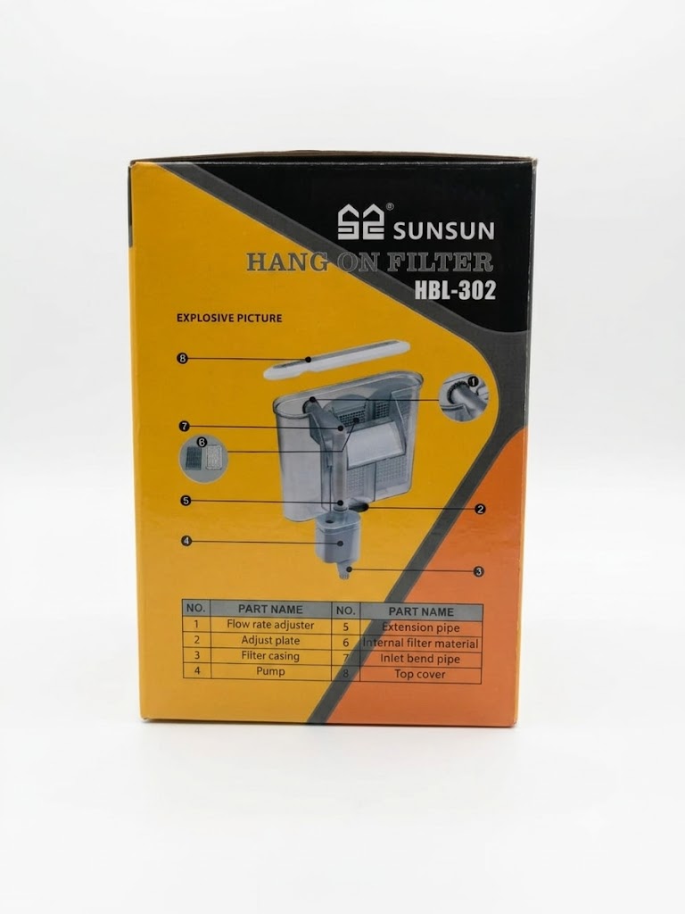 Maintain Crystal Clear Aquariums with Easy Hang-On Filtration using SUNSUN HBL-302 Filter