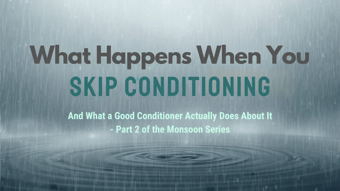 What Happens When You Skip Conditioning And What a Good Conditioner Actually Does About It - Part 2 of the Monsoon Series