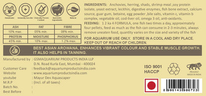 Life Aayu Arowana Premium Food – Handmade Ayurvedic Diet for Asian Arowanas | Color Boost, Muscle Growth & Immunity