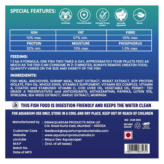 Premium Breeder Medium Bits Fish Food(1kg) | High-Protein Fish Food for Growth, Color & Immunity | For Angelfish, Gouramis, Rainbowfish & Cichlids