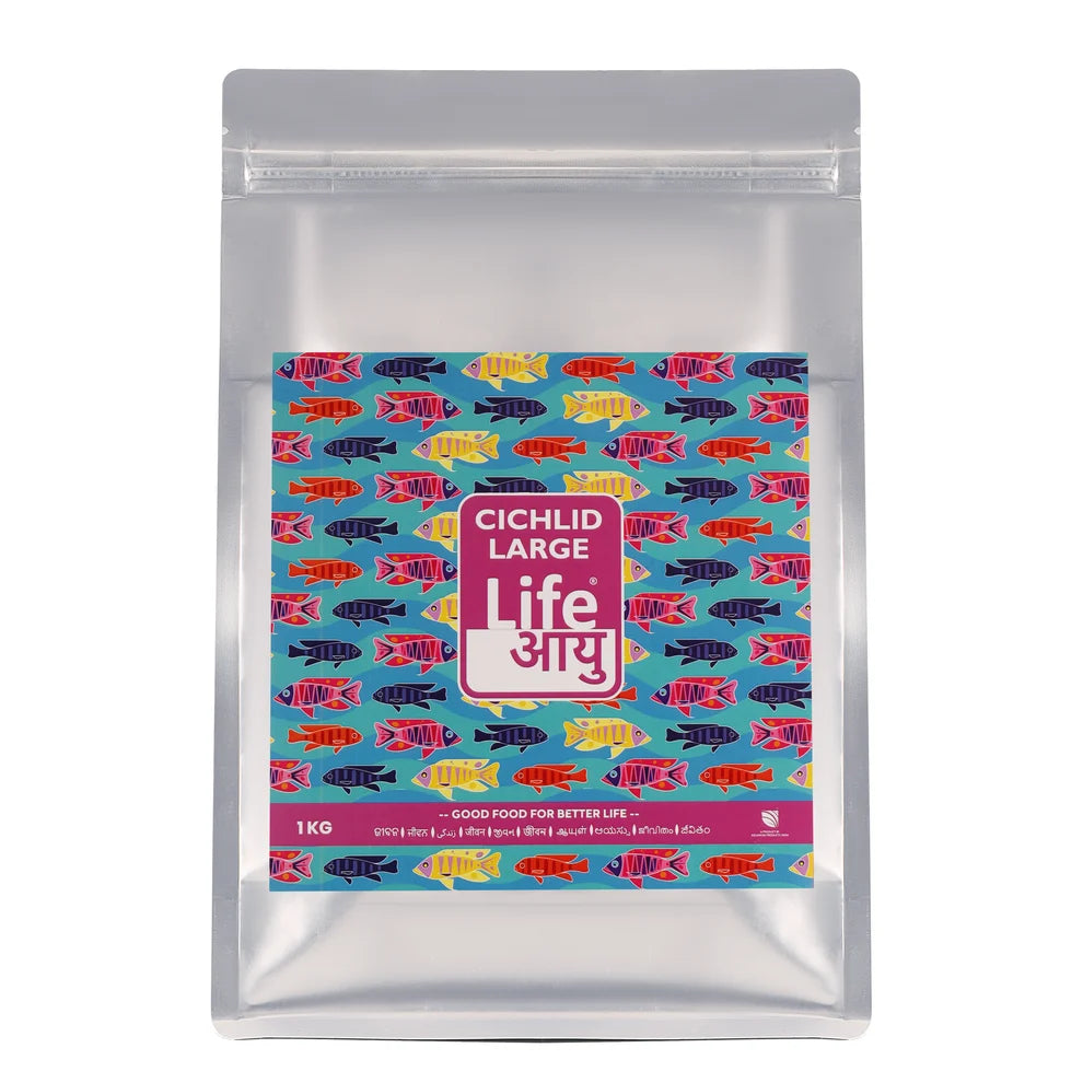 Life Aayu Cichlid Regular Fish Food 1 kg – Daily Nutrition for Healthy Cichlids