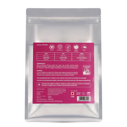 Life Aayu Cichlid Regular Fish Food 1 kg – Daily Nutrition for Healthy Cichlids