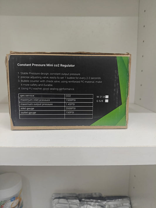 AQUANATURE Single Gauge CO₂ Regulator | Precision CO₂ Pressure Regulator for Stable Carbon Dioxide Dosing & Healthy Planted Aquariums