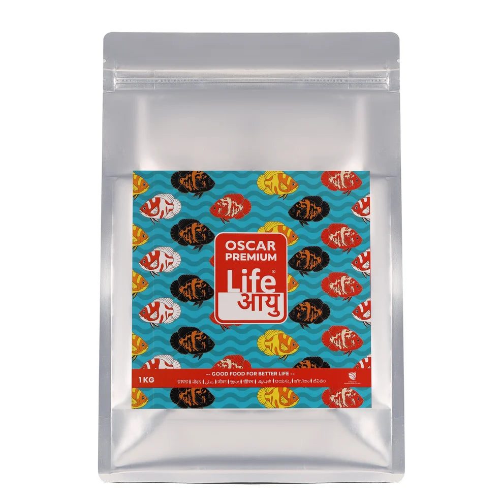 Life AAYU Oscar Premium Fish Food 1 kg – Color Boosting & Immunity Support Fish Feed