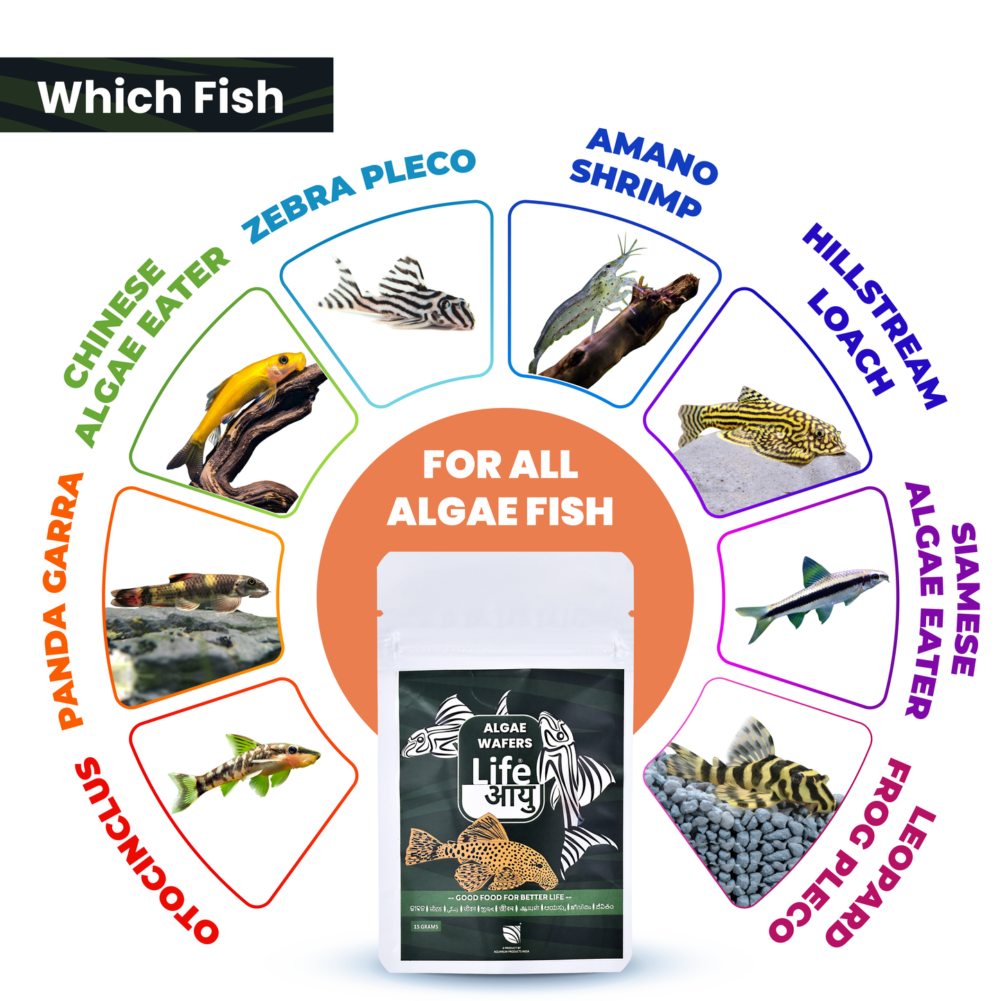 Life Aayu Algae Wafer Fish Food - 15g