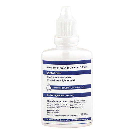 Misha Anti Chlorine 30ml | Aquarium Water Conditioner for Chlorine & Chloramine Removal | Safe Tap Water for Freshwater Fish