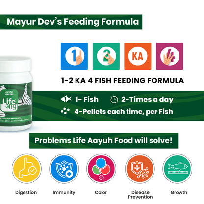 Life Aayu Algae Wafer Fish Food 45g