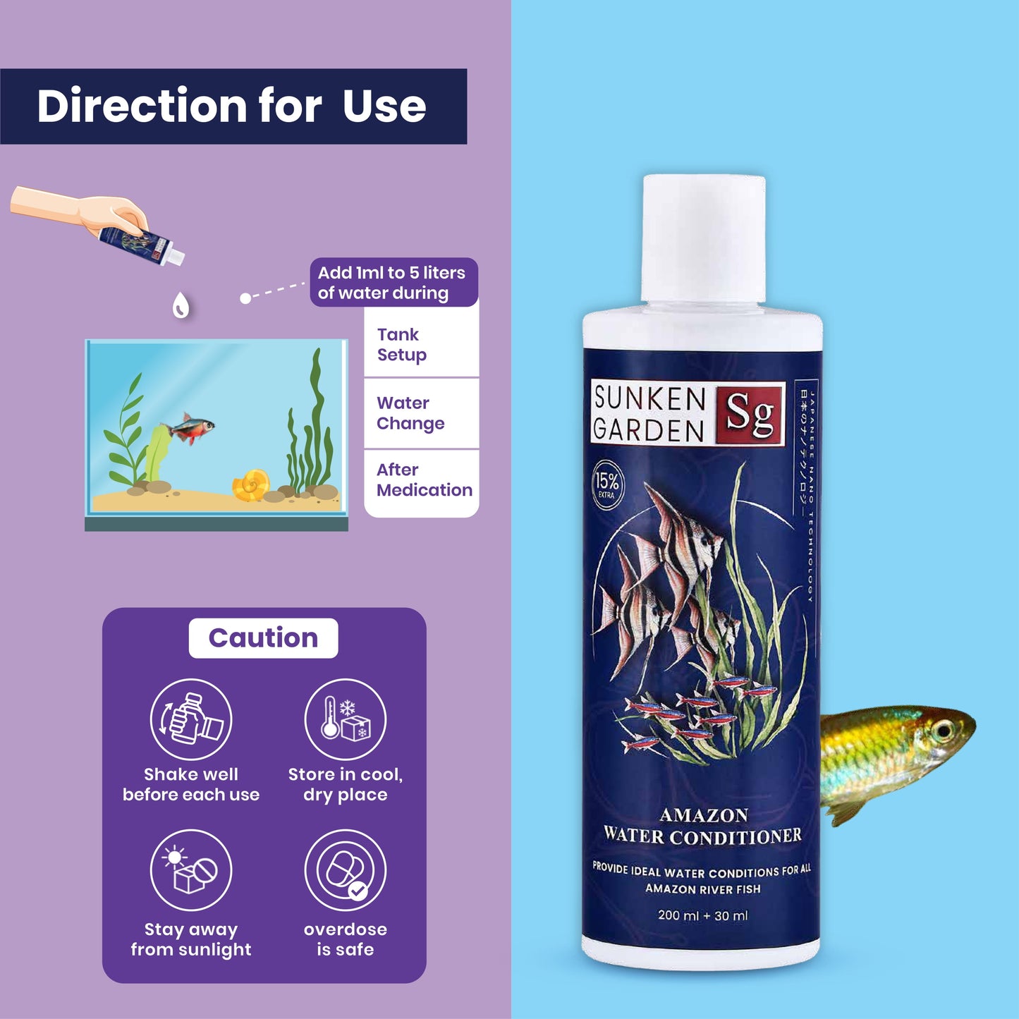 Sunken Garden Amazon Fish Water Conditioner