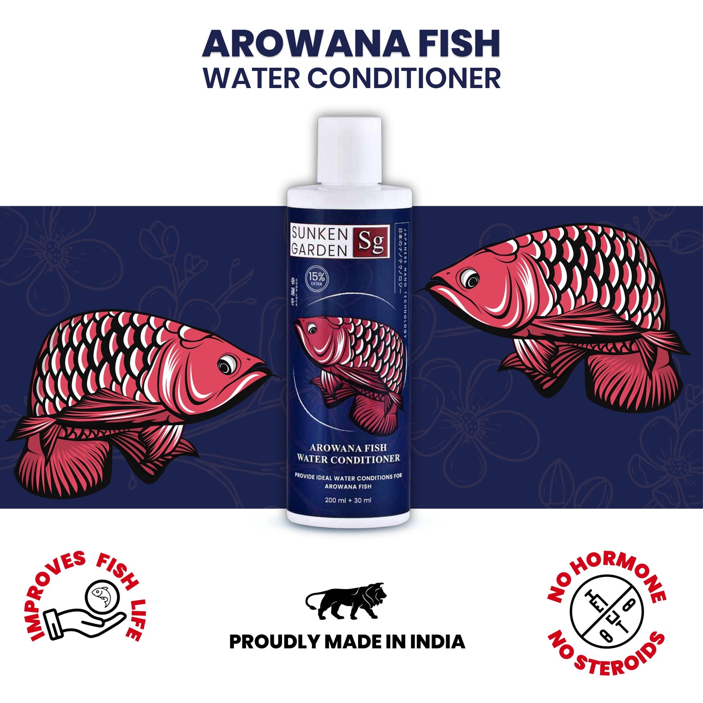 Sunken Garden Arowana Water Conditioner | For Strength, Color & Calm Behavior