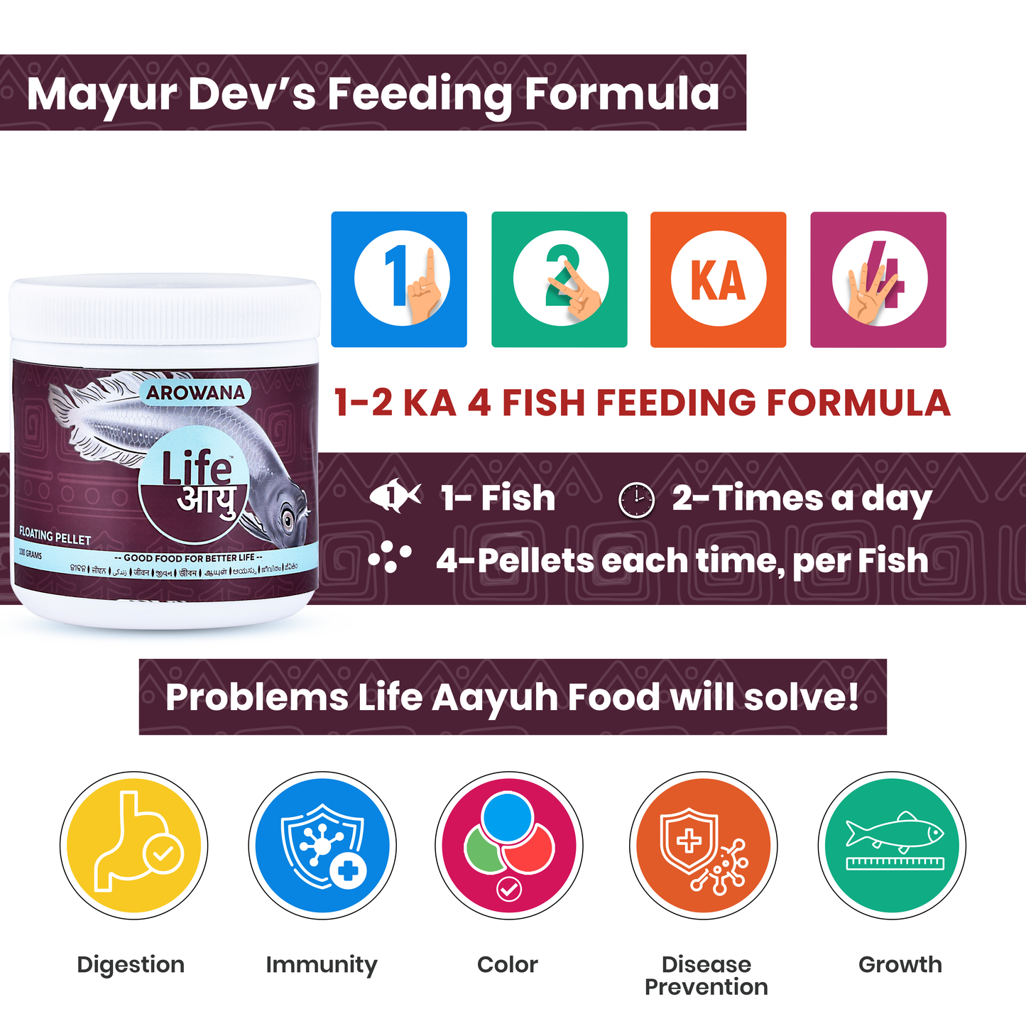 Life Aayu Silver Arowana Food