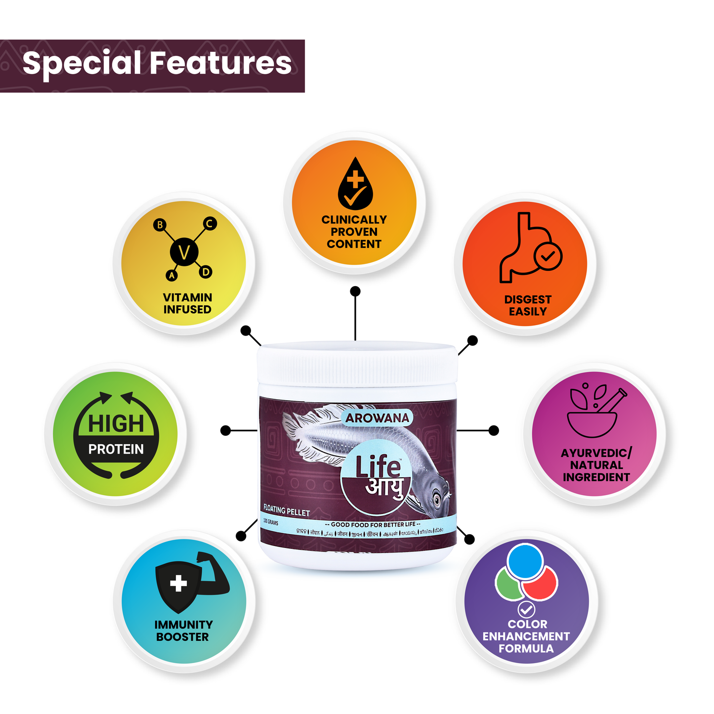 Life Aayu Silver Arowana Food