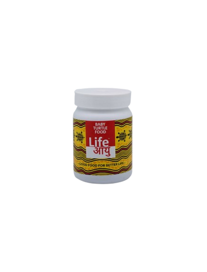 Life AAYU Baby Turtle Food – Ayurvedic Handmade Pellets for Shell Growth, Calcium & Vitality | For 2”–4” Baby Turtles (70g)