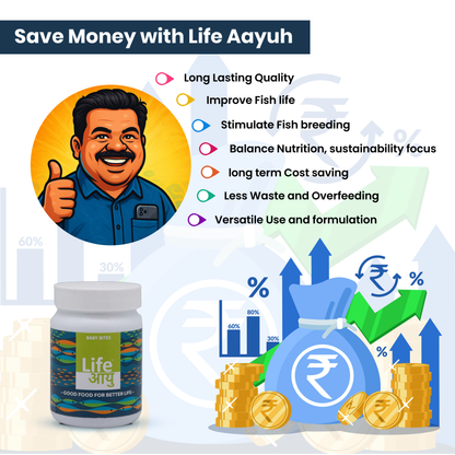 Life AAYU Baby Bites – Superfood for Fry & Baby Fish Growth 30g
