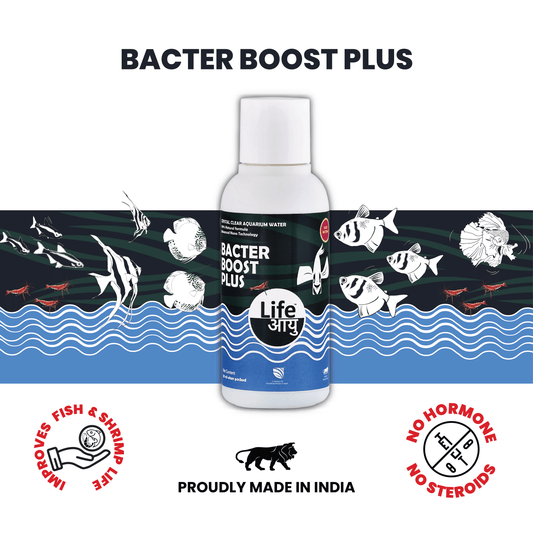 Life Aayu Bacter Boost Plus – Natural Aquarium Bacteria Starter for Clear Water, Ammonia Control Eco Balance | 100% Shrimp Safe