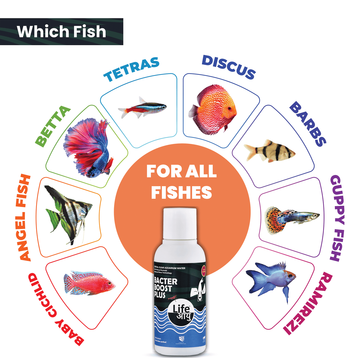 Life Aayu Bacter Boost Plus – Natural Aquarium Bacteria Starter for Clear Water, Ammonia Control Eco Balance | 100% Shrimp Safe