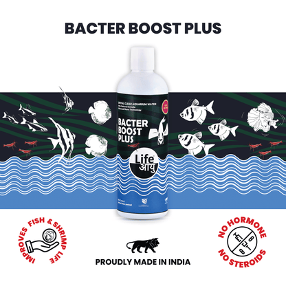 Life Aayu Bacter Boost Plus – Natural Aquarium Bacteria Starter for Clear Water, Ammonia Control Eco Balance | 100% Shrimp Safe