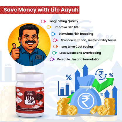Life Aayu Blood Worm: High-Quality Blood Worm Fish Food