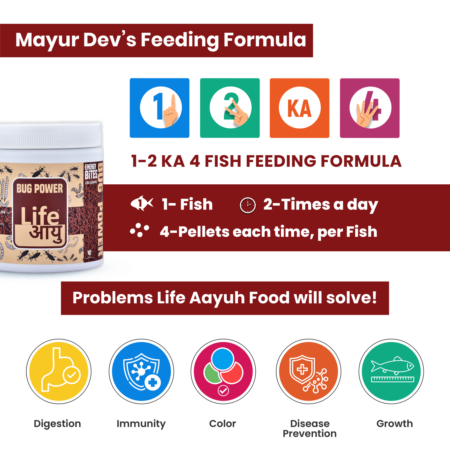 LIFE AAYU BUG POWER FISH FOOD
