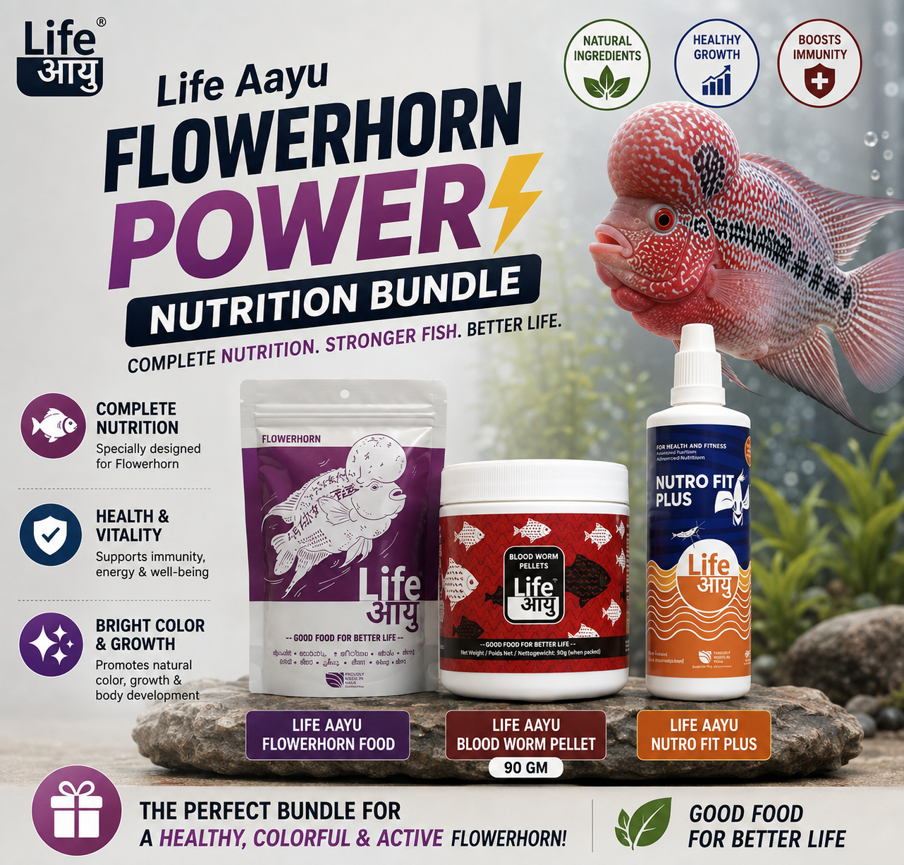 Life Aayu Flowerhorn Power Nutrition