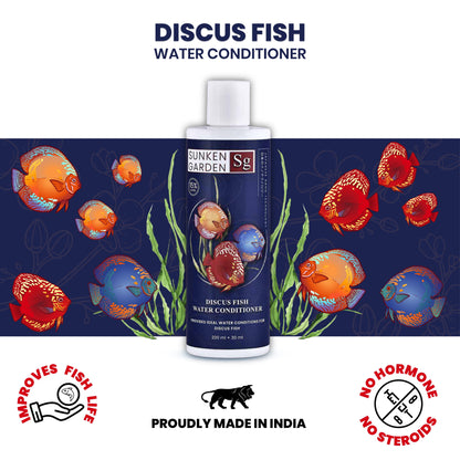 Sunken Garden Discus Fish Water Conditioner – Recreate the Amazon. Revive Their Radiance.