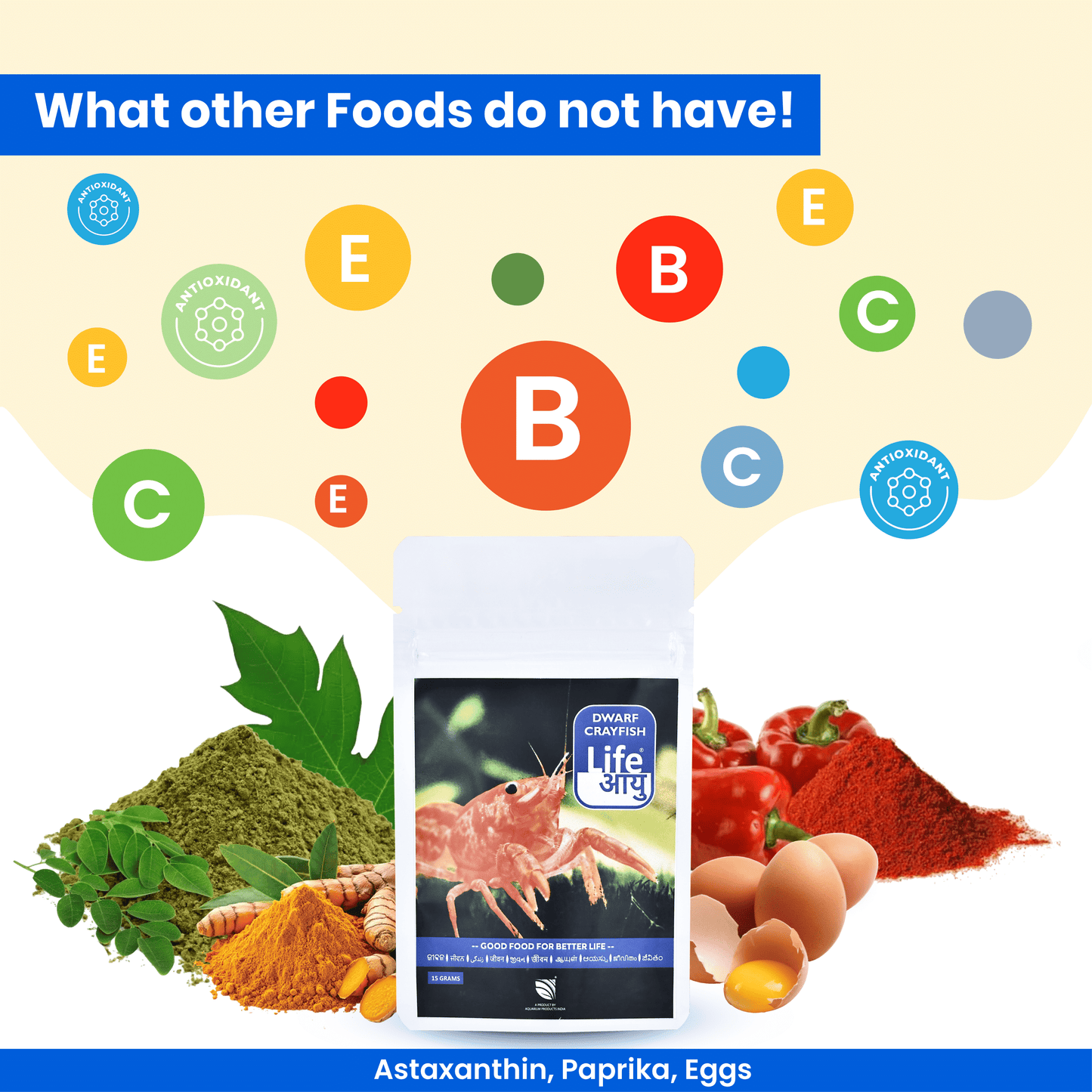 Life Aayu Dwarf Crayfish Orange Food | Breeding, Molting & Growth Booster | Handmade Ayurvedic Formula