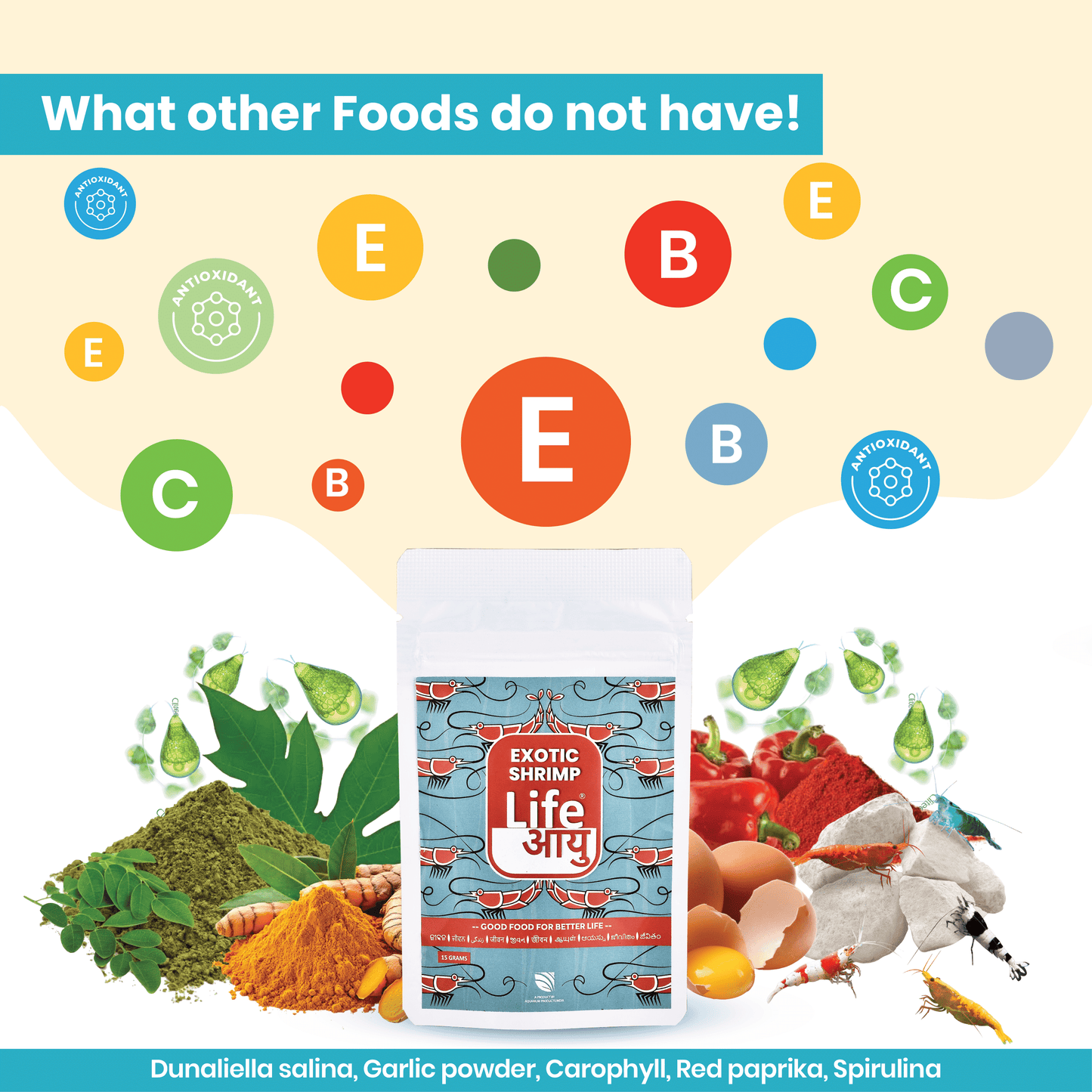 Life Aayu Shrimp Exotic Food 15g - Best Growth & Breeding