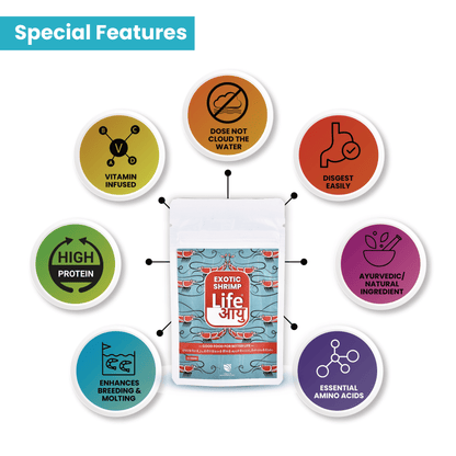 Life Aayu Shrimp Exotic Food 15g - Best Growth & Breeding