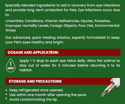 Turtle & Tortoise Eye Drop for Infections, Irritation & Long-Term Protection | 15 ml