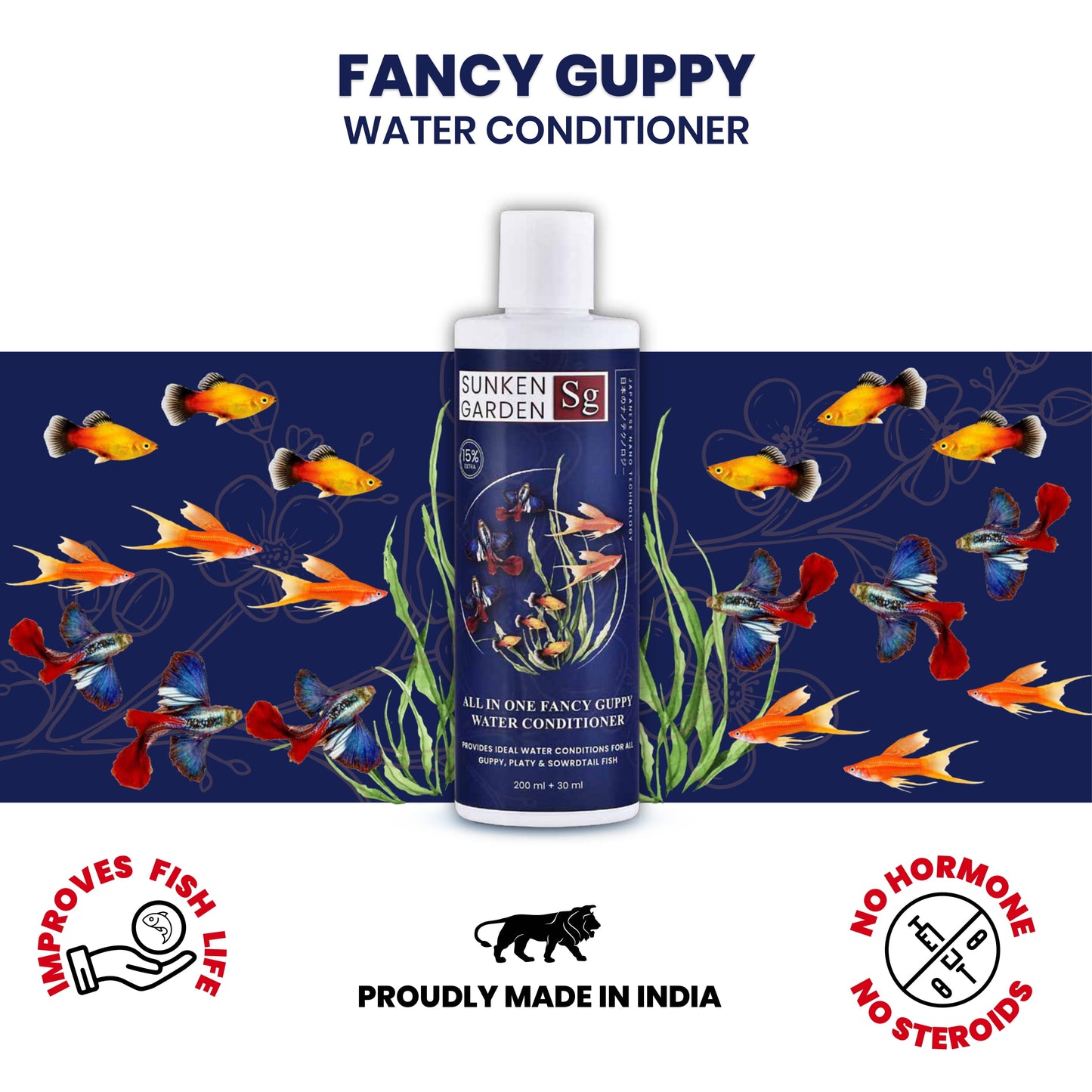 Sunken Garden All In One Fancy Guppy Fish Water Conditioner