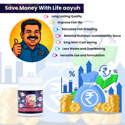 Life Aayu Glow Fish Food 63g