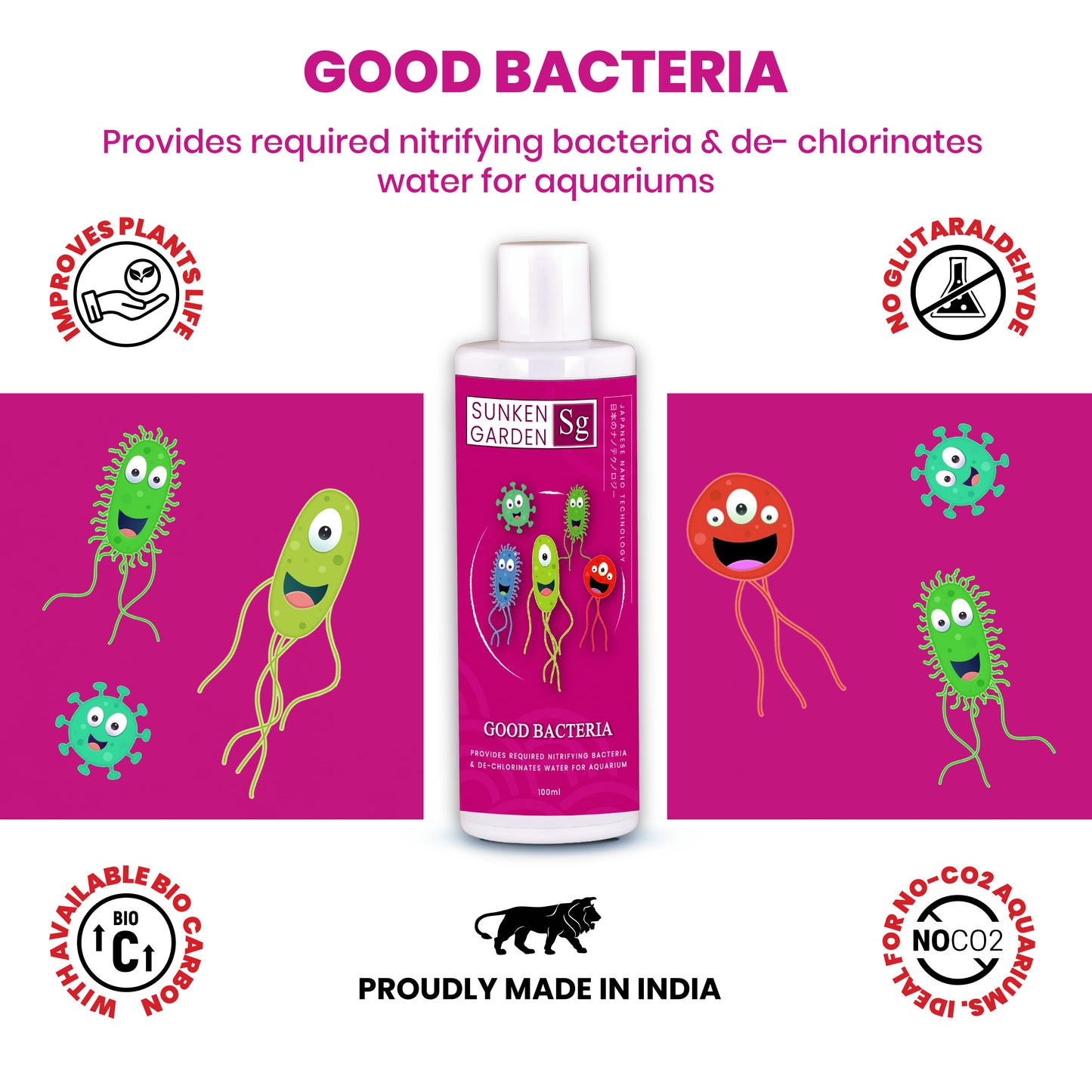 Sunken Garden Good Bacteria – Premium Denitrifying Bacteria for Water Clarity & Bio Stability | Safe for Shrimp & Invertebrates