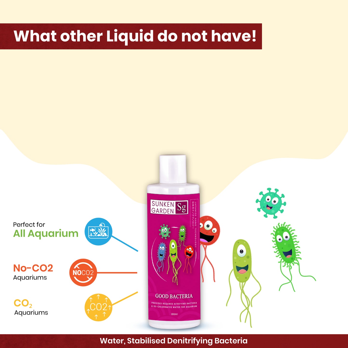 Sunken Garden Good Bacteria – Premium Denitrifying Bacteria for Water Clarity & Bio Stability | Safe for Shrimp & Invertebrates