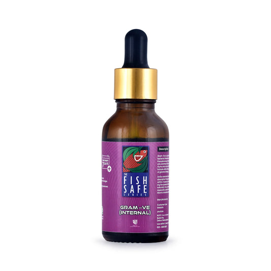 The Fish Safe Series Gram -Ve (Internal) | Internal Bacterial Infection Cure | For Tropical Fish | 30 ml