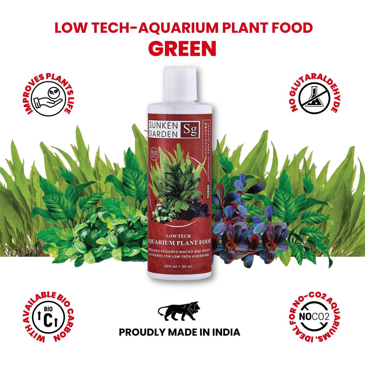 Sunken Garden Green – All-in-One Aquarium Plant Fertilizer | CO₂ & Non-CO₂ Compatible | Anti-Algae Formula
