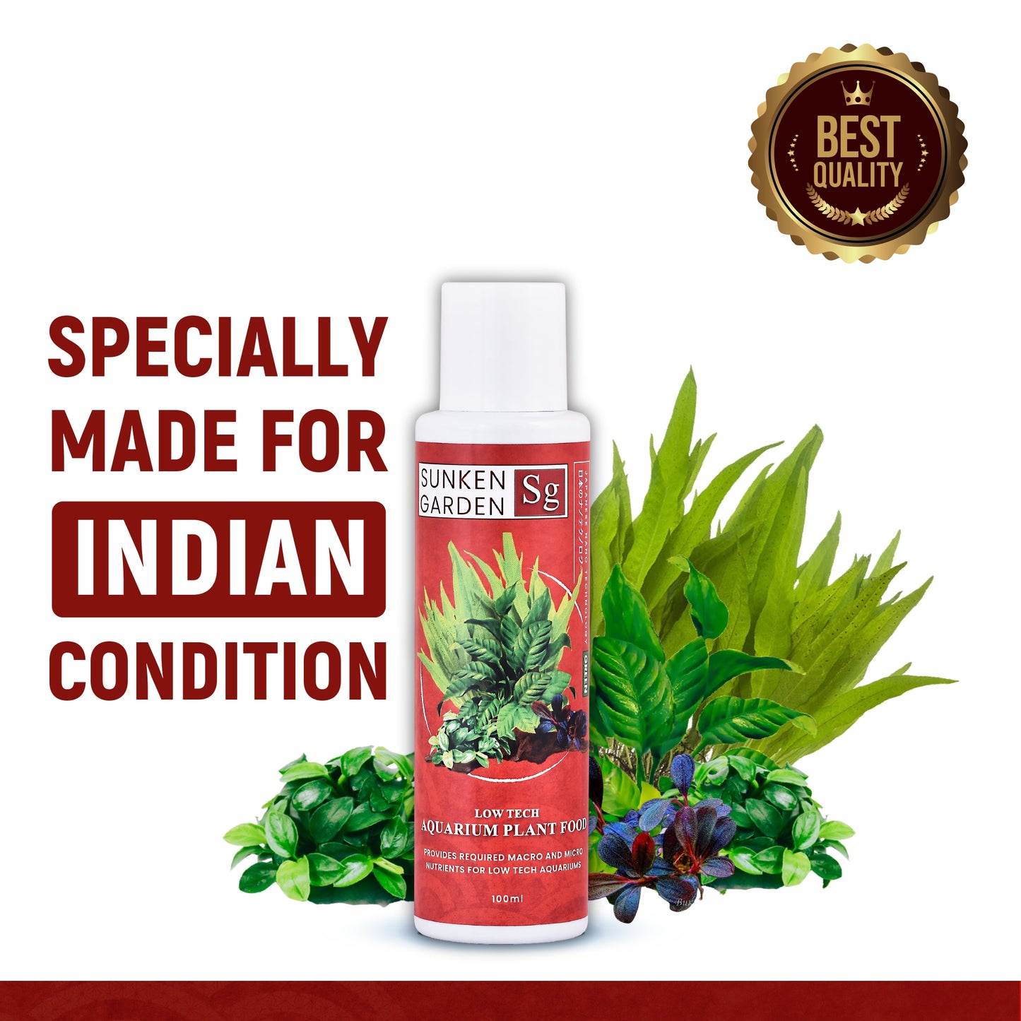 Sunken Garden Green – All-in-One Aquarium Plant Fertilizer | CO₂ & Non-CO₂ Compatible | Anti-Algae Formula