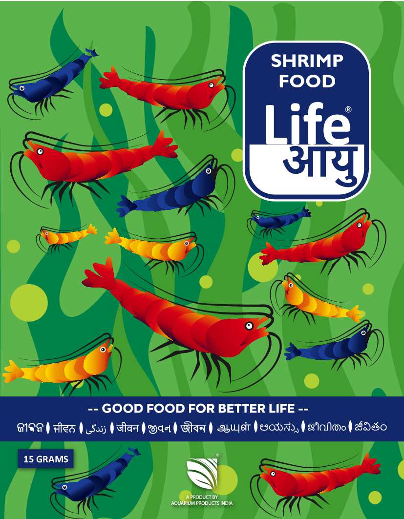 Life Aayu Shrimp Regular Food 15gm (front cover)