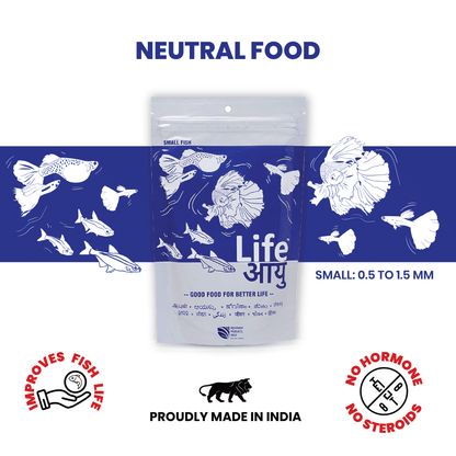 Life AAYU Neutral Fish Food – Ayurvedic Daily Diet for All Fish Sizes | For Newborn, Juvenile & Adult Fish