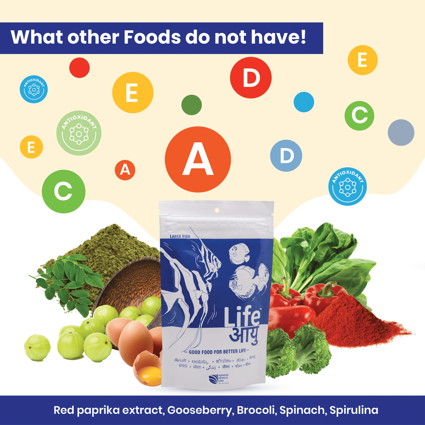 Life AAYU Neutral Fish Food – Ayurvedic Daily Diet for All Fish Sizes | For Newborn, Juvenile & Adult Fish