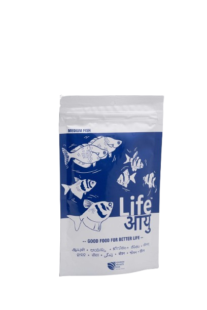 Life AAYU Neutral Fish Food – Ayurvedic Daily Diet for All Fish Sizes | For Newborn, Juvenile & Adult Fish