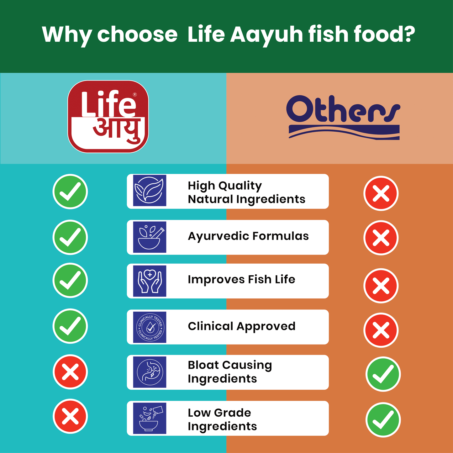 Life AAYU Parrot Premium Fish Food – Color Enhancing & Immunity-Boosting Natural Pellets with Spirulina & Omega-3