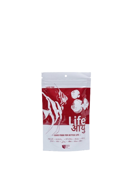 Life AAYU Red Fish Food – Ayurvedic Color Booster Pellets with Anchovy & Paprika | For All Fish Sizes (100g)