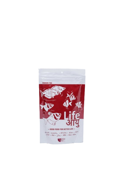 Life AAYU Red Fish Food – Ayurvedic Color Booster Pellets with Anchovy & Paprika | For All Fish Sizes (100g)