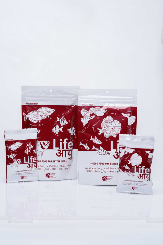 Life AAYU Red Fish Food – Ayurvedic Color Booster Pellets with Anchovy & Paprika | For All Fish Sizes (100g)